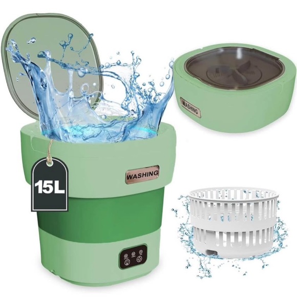 Other - 🫧SOLD!!Portable Mini Washing Machine in Green 15L🪣